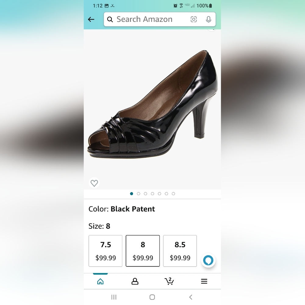 NIB-Soft Style by Hush Puppies Fayth‎ Open Toe Patent Pump